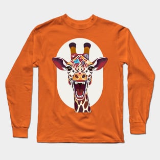 Giraffe Abstract Long Sleeve T-Shirt